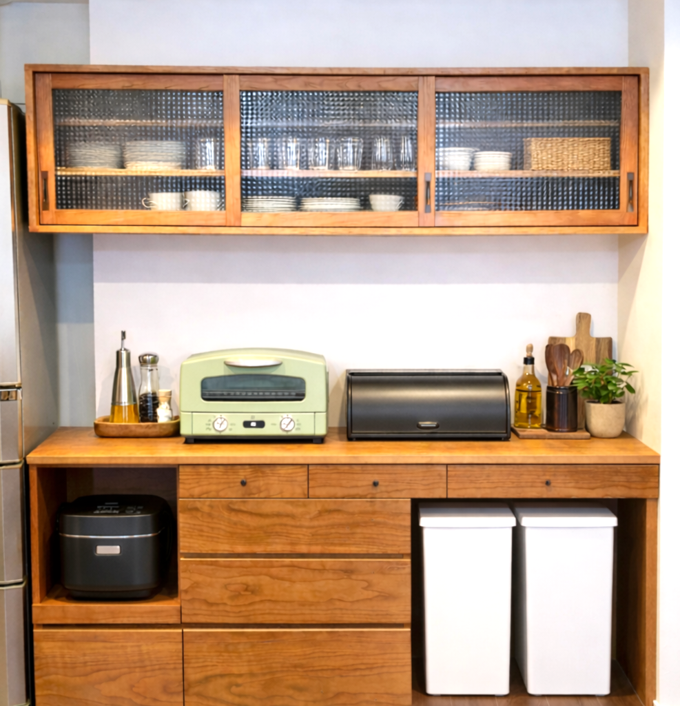 北九州のオーダーキッチン収納｜55万円〜の写真